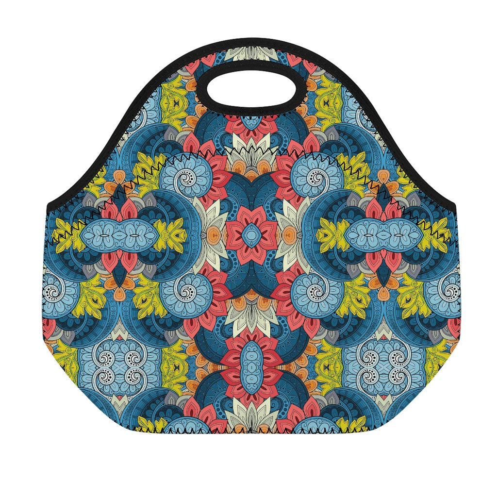 Native Tribal Bohemian Pattern Print Neoprene Lunch Bag