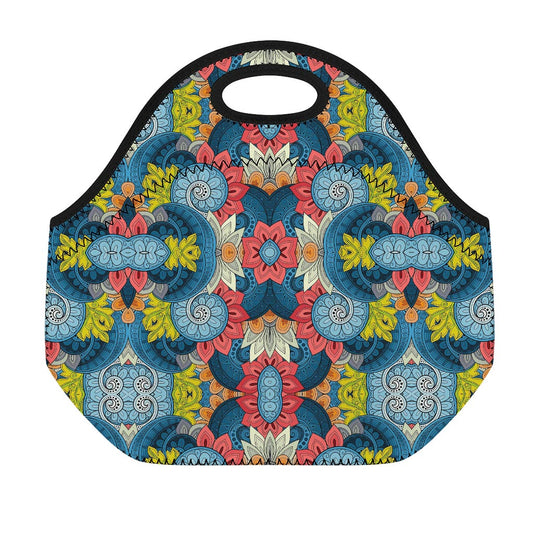 Native Tribal Bohemian Pattern Print Neoprene Lunch Bag