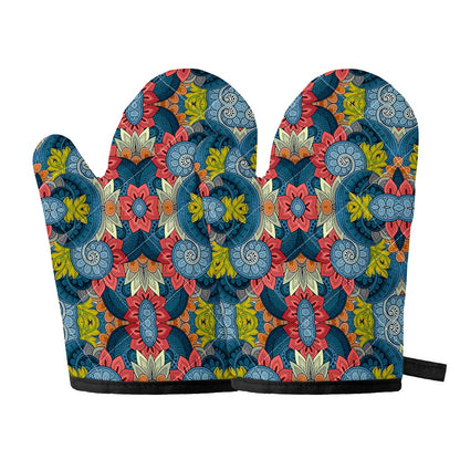 Native Tribal Bohemian Pattern Print Oven Mitts
