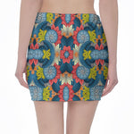 Native Tribal Bohemian Pattern Print Pencil Mini Skirt