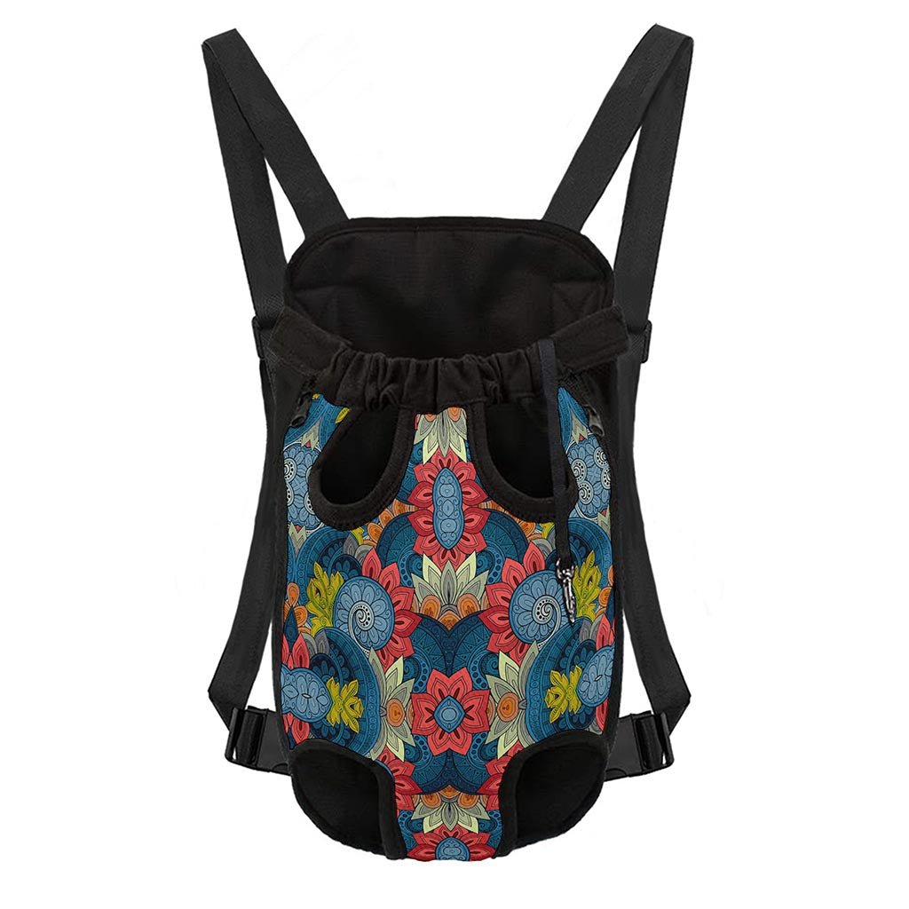 Native Tribal Bohemian Pattern Print Pet Carrier Backpack