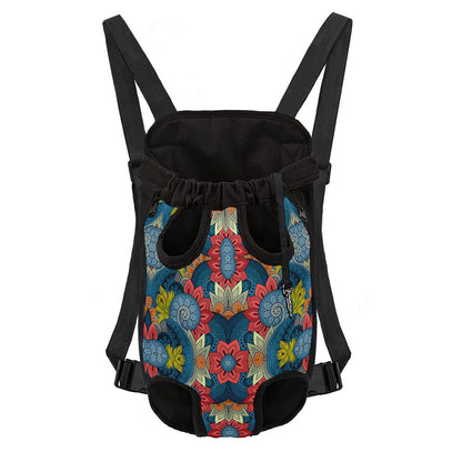 Native Tribal Bohemian Pattern Print Pet Carrier Backpack