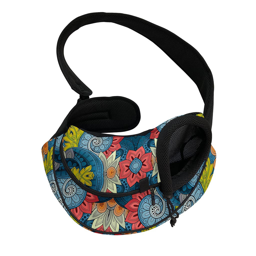 Native Tribal Bohemian Pattern Print Pet Sling Carrier
