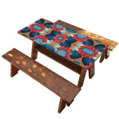 Native Tribal Bohemian Pattern Print Picnic Table Cover