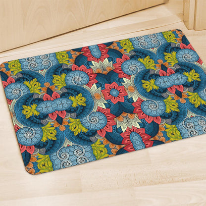 Native Tribal Bohemian Pattern Print Polyester Doormat