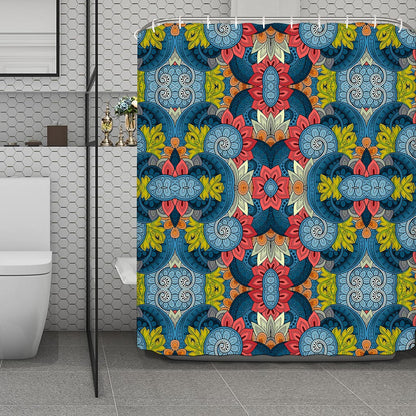 Native Tribal Bohemian Pattern Print Polyester Shower Curtain