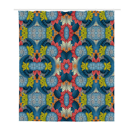 Native Tribal Bohemian Pattern Print Polyester Shower Curtain