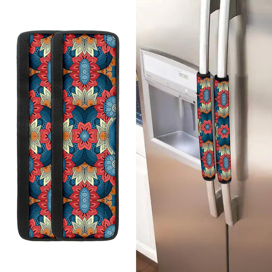Native Tribal Bohemian Pattern Print Refrigerator Handle Covers