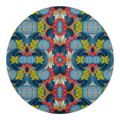 Native Tribal Bohemian Pattern Print Round Blanket
