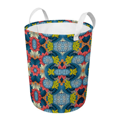 Native Tribal Bohemian Pattern Print Round Laundry Basket