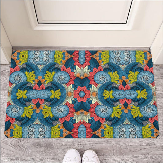 Native Tribal Bohemian Pattern Print Rubber Doormat