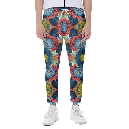 Native Tribal Bohemian Pattern Print Scuba Joggers