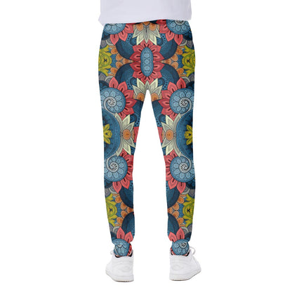 Native Tribal Bohemian Pattern Print Scuba Joggers