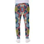 Native Tribal Bohemian Pattern Print Scuba Joggers
