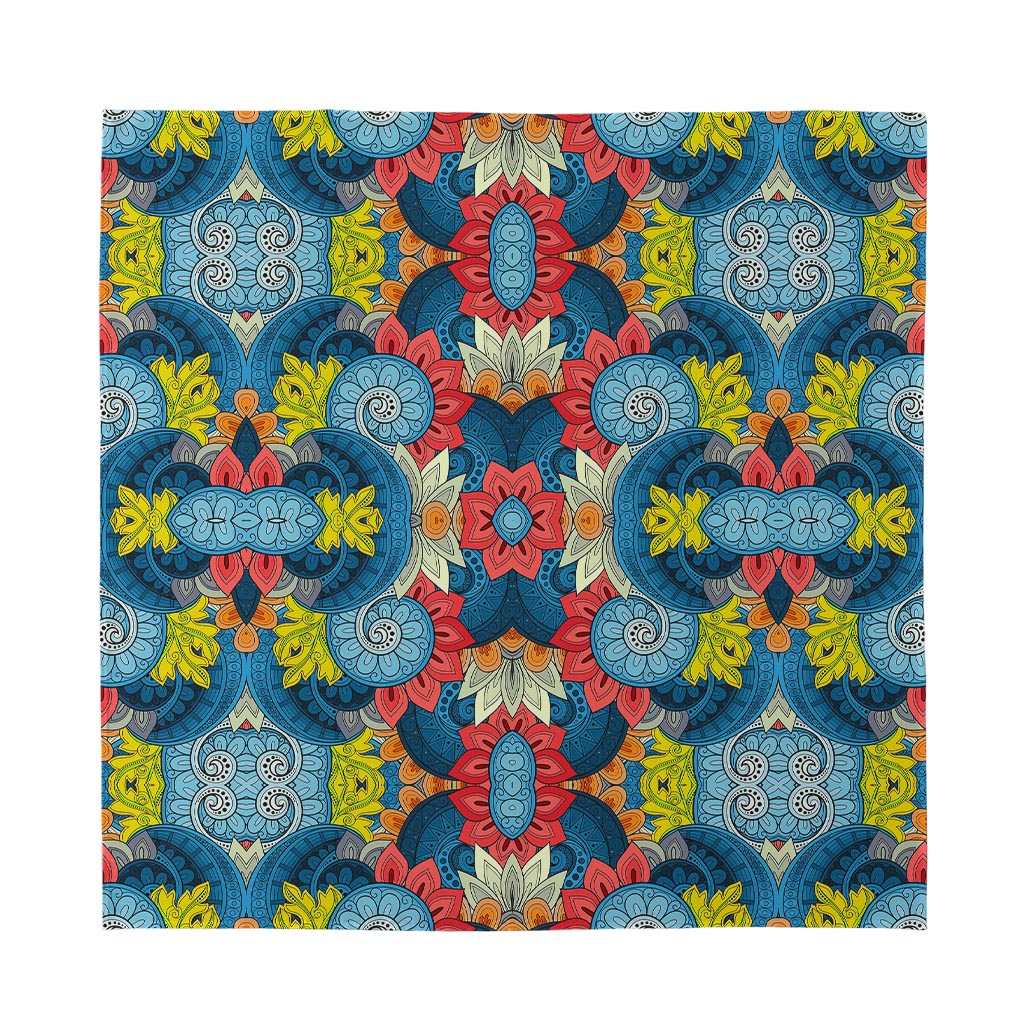 Native Tribal Bohemian Pattern Print Silk Bandana