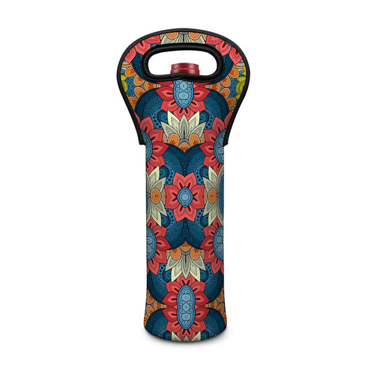 Native Tribal Bohemian Pattern Print Single Neoprene Wine Tote