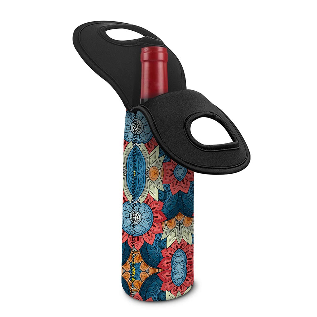 Native Tribal Bohemian Pattern Print Single Neoprene Wine Tote