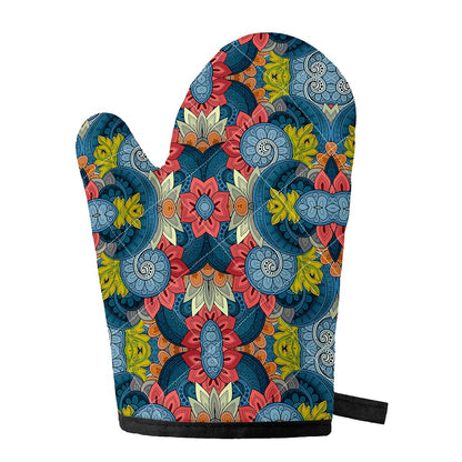 Native Tribal Bohemian Pattern Print Single Oven Mitt