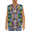 Native Tribal Bohemian Pattern Print Sleeveless Baseball Jersey