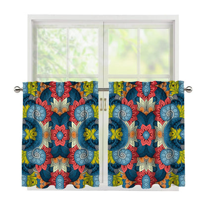 Native Tribal Bohemian Pattern Print Tier Curtains