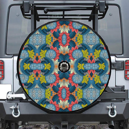 Native Tribal Bohemian Pattern Print Tire Cover With Camera Hole
