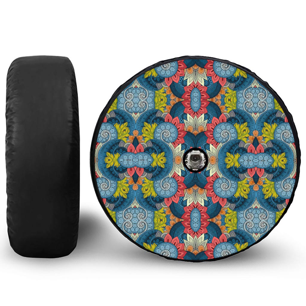 Native Tribal Bohemian Pattern Print Tire Cover With Camera Hole