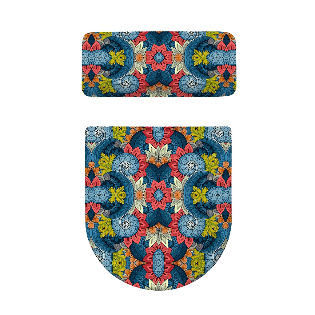 Native Tribal Bohemian Pattern Print Toilet Lid And Tank Cover Set