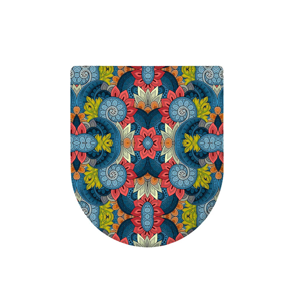 Native Tribal Bohemian Pattern Print Toilet Lid Cover