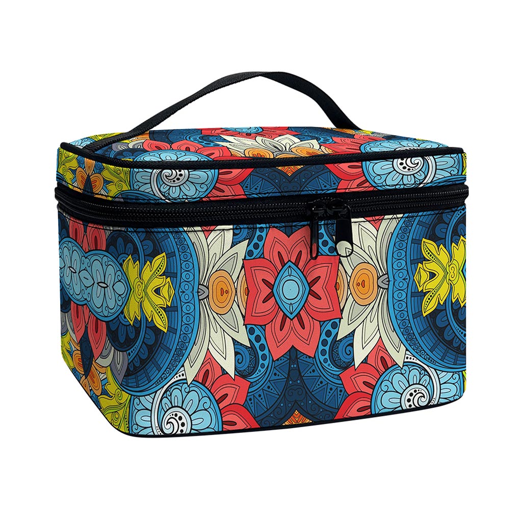 Native Tribal Bohemian Pattern Print Travel Makeup Bag