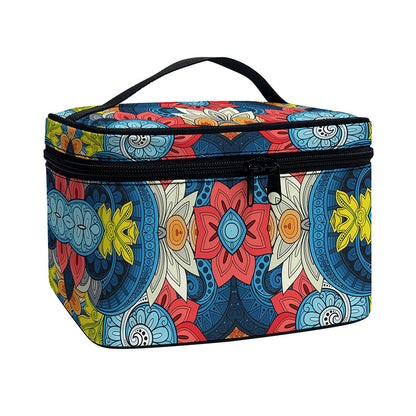 Native Tribal Bohemian Pattern Print Travel Makeup Bag