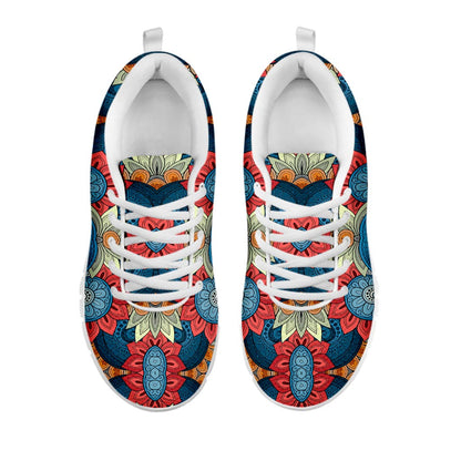 Native Tribal Bohemian Pattern Print White Running Shoes