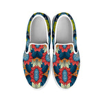 Native Tribal Bohemian Pattern Print White Slip On Sneakers