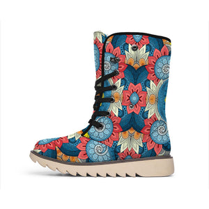 Native Tribal Bohemian Pattern Print Winter Boots