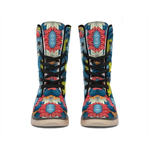 Native Tribal Bohemian Pattern Print Winter Boots