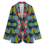 Native Tribal Bohemian Pattern Print Women's Cotton Blazer