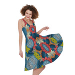 Native Tribal Bohemian Pattern Print Women's Sleeveless Dress
