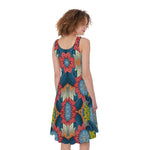 Native Tribal Bohemian Pattern Print Women's Sleeveless Dress