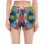 Native Tribal Bohemian Pattern Print Women's Split Running Shorts