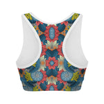 Native Tribal Bohemian Pattern Print Women's Sports Bra
