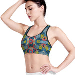 Native Tribal Bohemian Pattern Print Women's Sports Bra