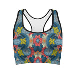 Native Tribal Bohemian Pattern Print Women's Sports Bra