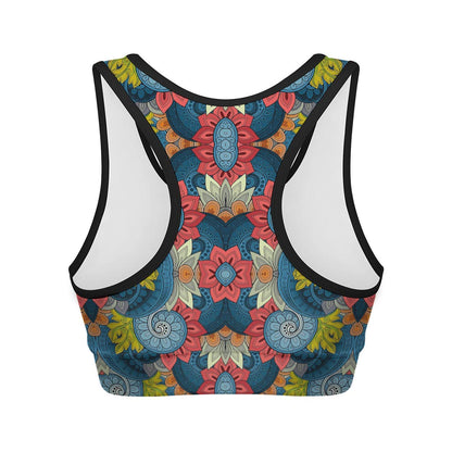 Native Tribal Bohemian Pattern Print Women's Sports Bra