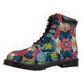 Native Tribal Bohemian Pattern Print Padded Collar Lace Up Boots