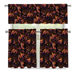 Native Tribal Dream Catcher Print 3 Piece Kitchen Curtains