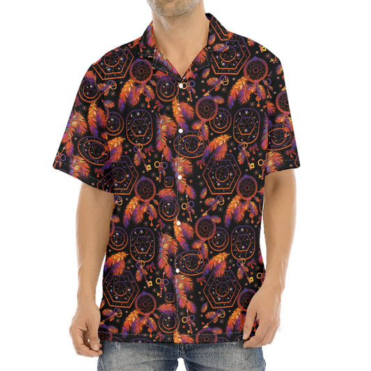 Native Tribal Dream Catcher Print Aloha Shirt