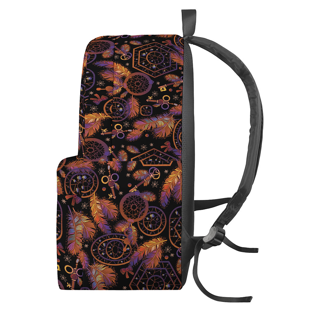 Native Tribal Dream Catcher Print Backpack
