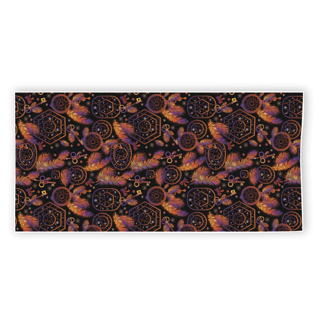Native Tribal Dream Catcher Print Beach Towel