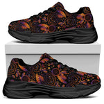 Native Tribal Dream Catcher Print Black Chunky Shoes