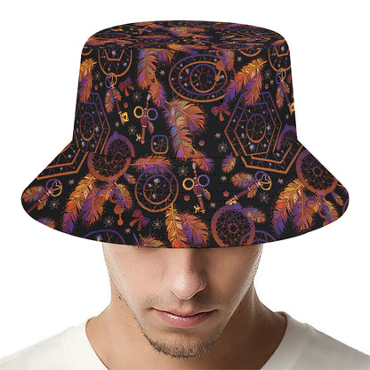 Native Tribal Dream Catcher Print Bucket Hat