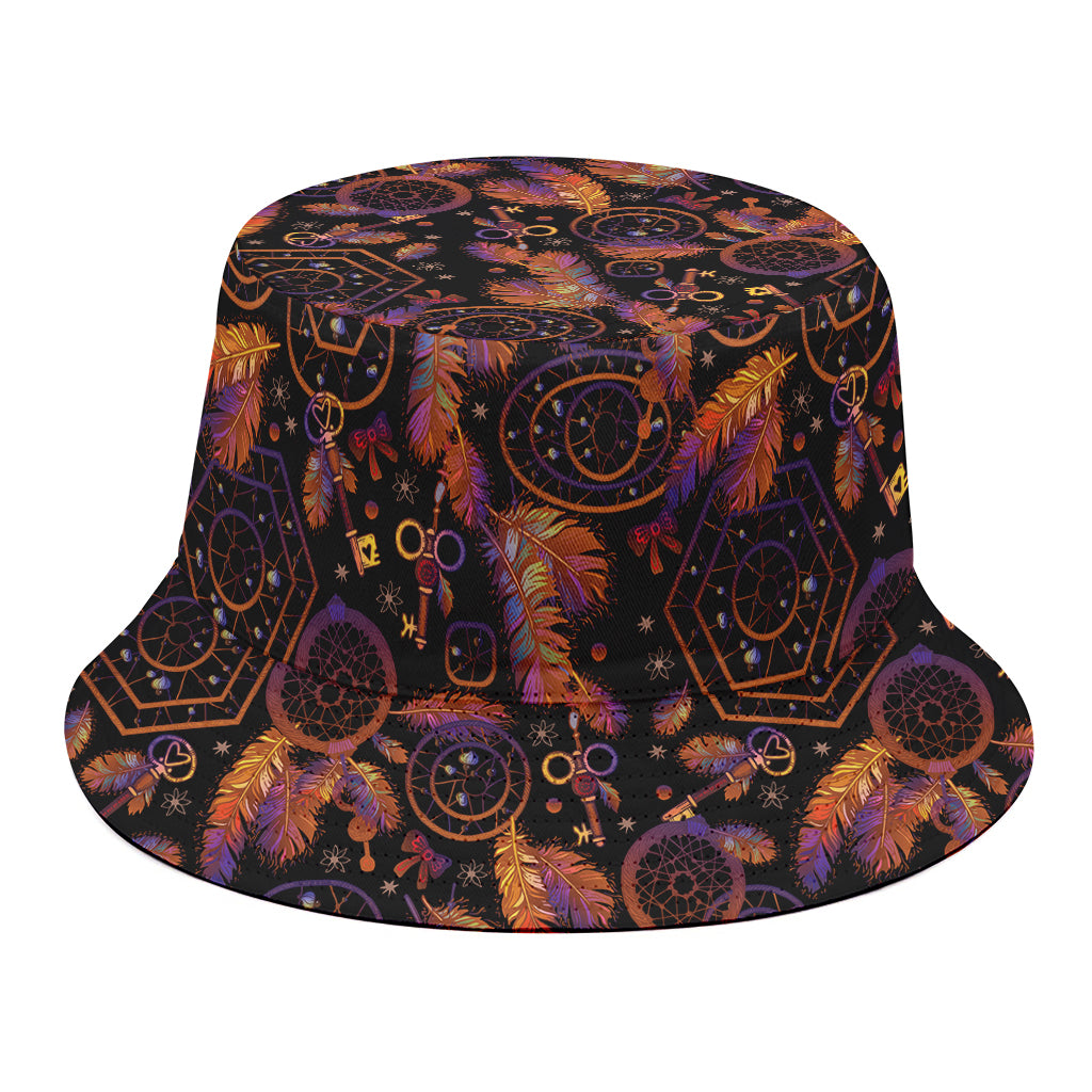 Native Tribal Dream Catcher Print Bucket Hat